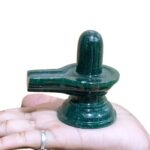 Green Jade Shivling - 3 Inches ( 198 Grams )