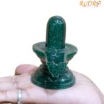 Green Jade Shivling - 3 Inches ( 198 Grams )