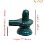 Green Jade Shivling - 3 Inches ( 198 Grams )