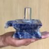 Sphatik Lingam With Sodolite Square Base1387 Gms (4 Inches)