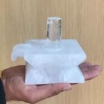 Sphatik Lingam With White Quartz Square Base 1317 gms (4.5 Inches)