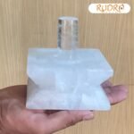 Sphatik Lingam With White Quartz Square Base 1317 Gms (4.5 Inches)