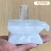 Sphatik Lingam With White Quartz Square Base 1317 Gms (4.5 Inches)