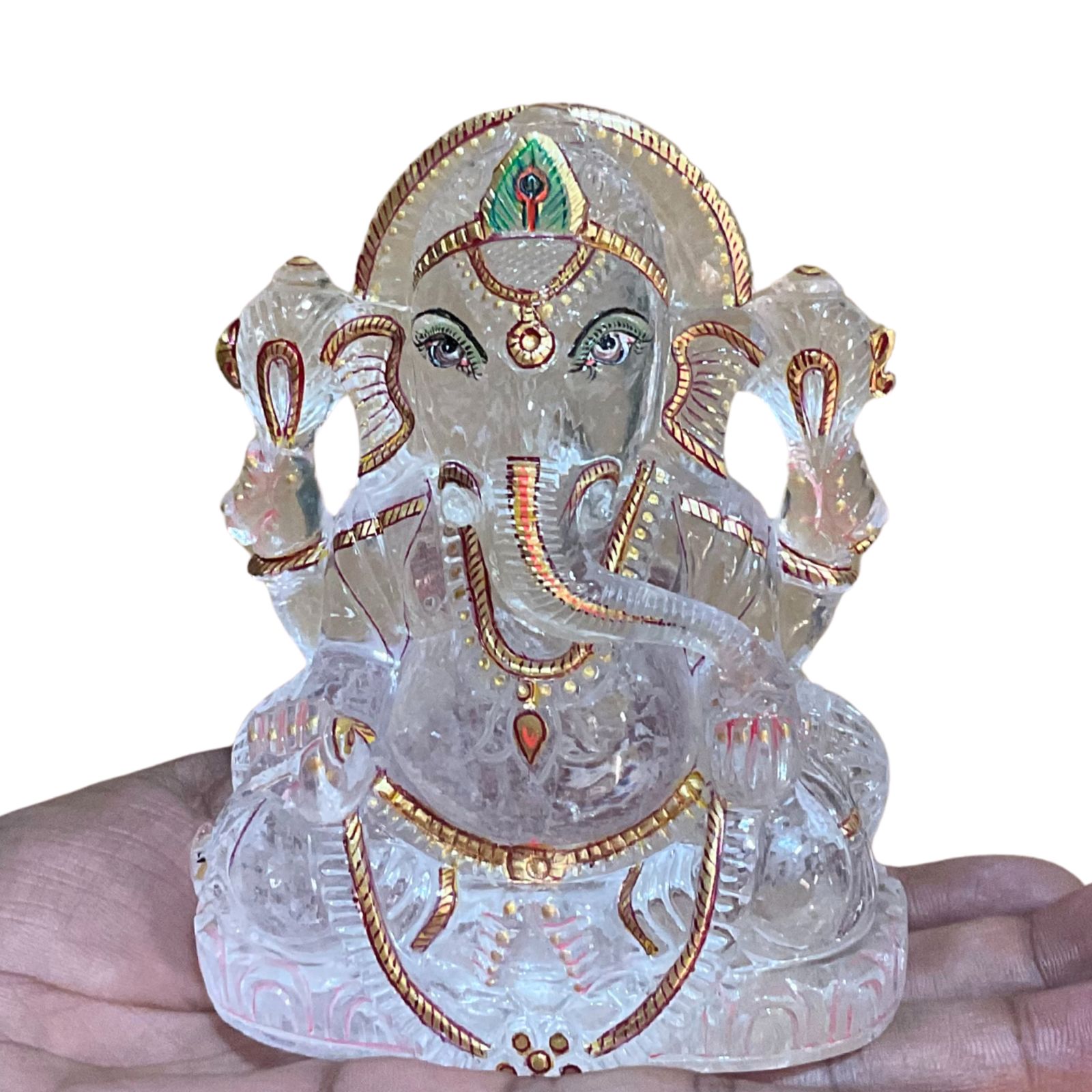 Crystal Ganpati Idol - 5 Inches (830 Grams ) 1 Crystal Ganpati Idol - 5 Inches (830 Grams )