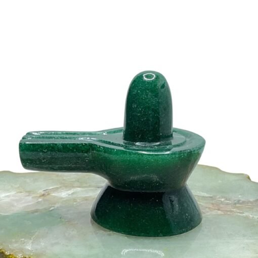 Green Jade Shivling - 2 Inch ( 95 Gram )
