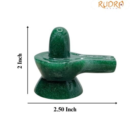 Green Jade Shivling - 2 Inch ( 95 Gram )