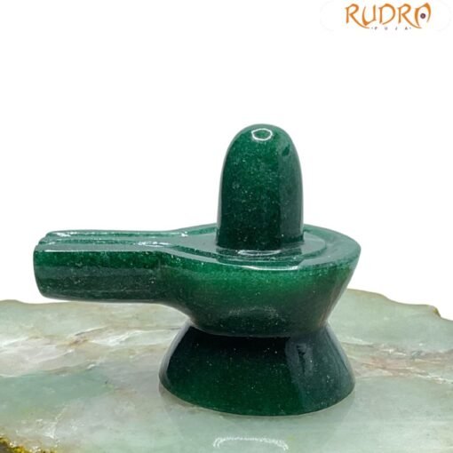 Green Jade Shivling - 2 Inch ( 95 Gram )