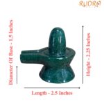 Green Jade Shivling - 2.25 Inches - ( 99 Gram )