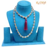 Rudrapuja Original Sphatik Mala With Rudraksha - 9 MM (18 Inches)