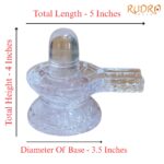 Carved Original Crystal Shivling 4 inch (760 gm)