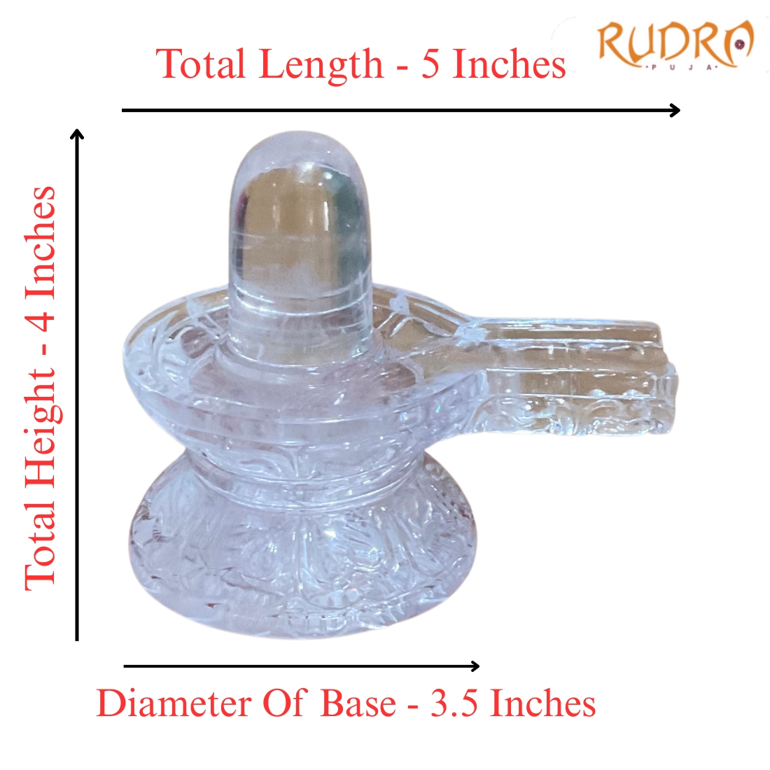 Carved Original Crystal Shivling 4 inch (760 gm)