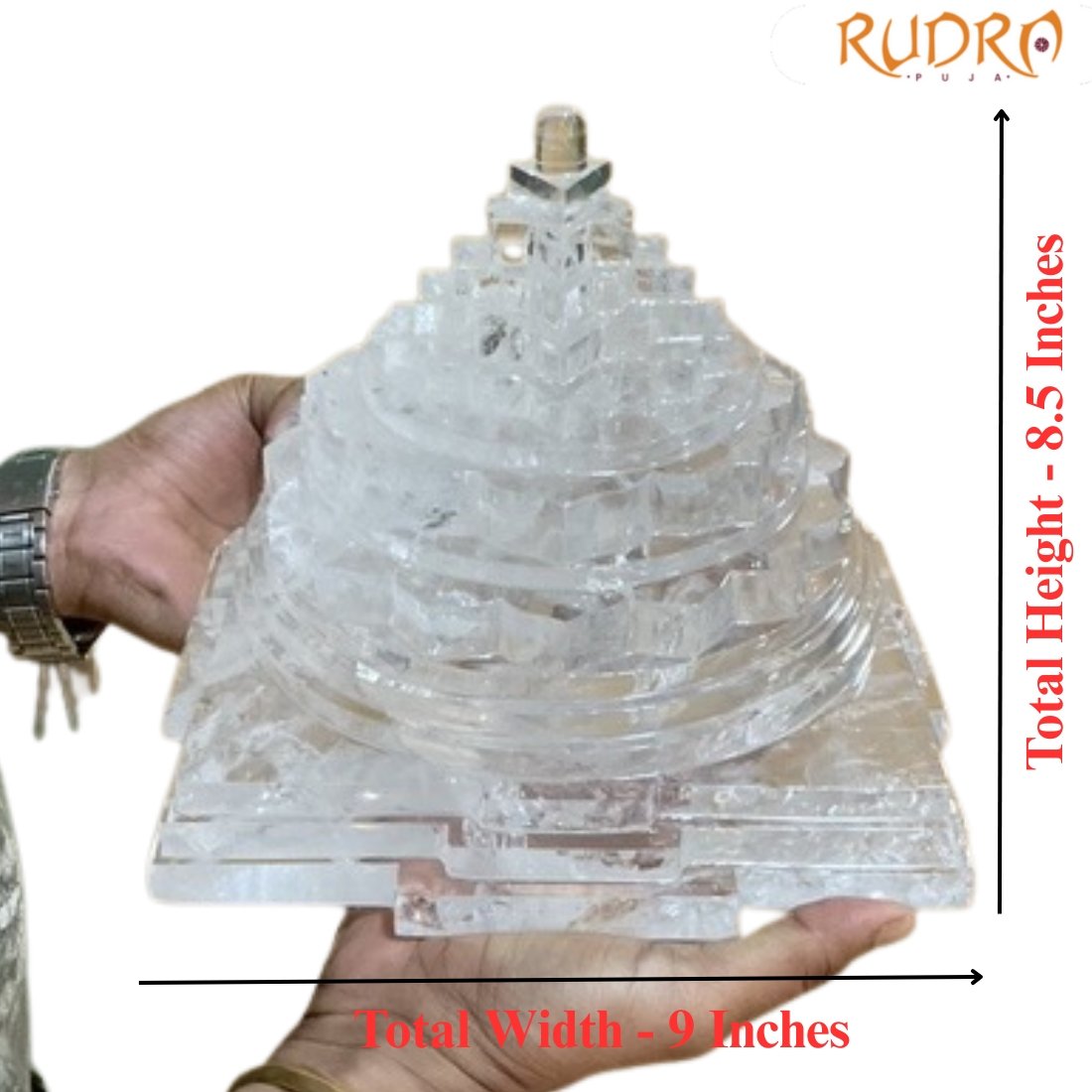 Big Sphatik Shree Yantra श्री यन्त्र 8.5 By 9 / 9490Gms 4 Sphatik Shree Yantra श्री यन्त्र 8.5 By 9 9490Gms