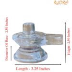 Premium Chandramouleshwar Sphatik Shivling - (2.50 Inches) - 251 Grams - (Rudrapuja) 6 Chandramouleshwar Sphatik Shivling 151 Gm