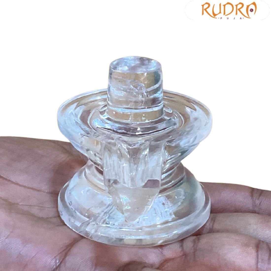 Premium Chandramouleshwar Sphatik Shivling - (2.50 Inches) - 251 Grams - (Rudrapuja) 2 Chandramouleshwar Sphatik Shivling 151 Gm