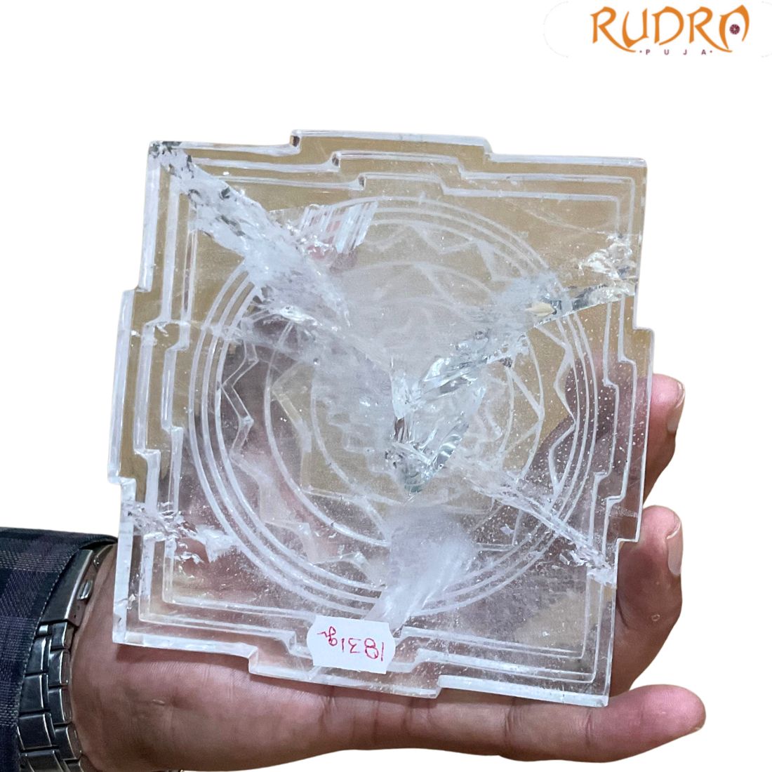Crystal Sphatik Shree Yantra - 1831 Gram
