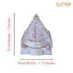 Crystal Sphatik Shree Yantra (77 Grams ) 1.75 Inches