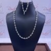 Sphatik Mala With Silver Capped 6 Mm ( 12 Inches )