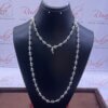 Diamond Cutting Crystal Mala Silver Capped 7 Mm (13 Inches )