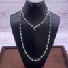 Diamond Cutting Crystal Mala Silver Capped 7 Mm (13 Inches )