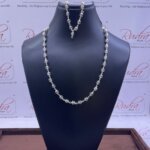 sphatik mala with silver