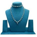 Diamond Cutting Crystal Mala With Silver Capped - 7 MM