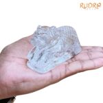 Sphatik Crystal Carved Nandi - 2.25 inches - 334 Grams