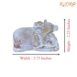 Sphatik Crystal Carved Nandi - 2.25 inches - 334 Grams