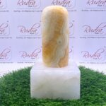 Calcite Lingam with Quartz stand