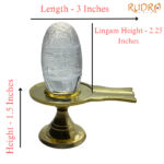 Certified Sphatik Lingam 88 gms with Brass Stand MP C