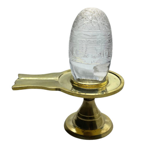 Certified Sphatik Lingam 88 gms with Brass Stand