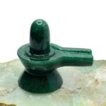 Green Jade Margatha Shivling 2.75 Inches 150 Grams