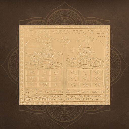 Guru - Ketu Chandalyog Nivaran Yantra Gold Plated