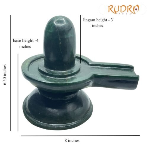 Margatha Green Jade Shivling 6.50 Inches 3199 Grams