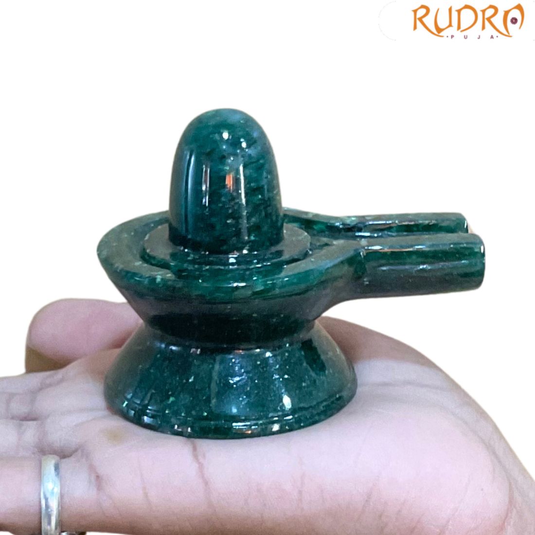 Original Green Jade Shivling - 2.5 Inches - (200 Grams)