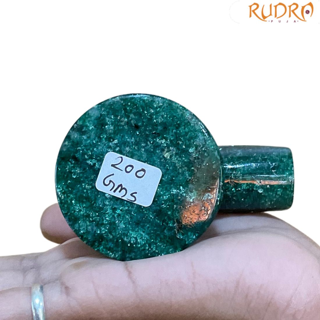 Original Green Jade Shivling - 2.5 Inches - (200 Grams)