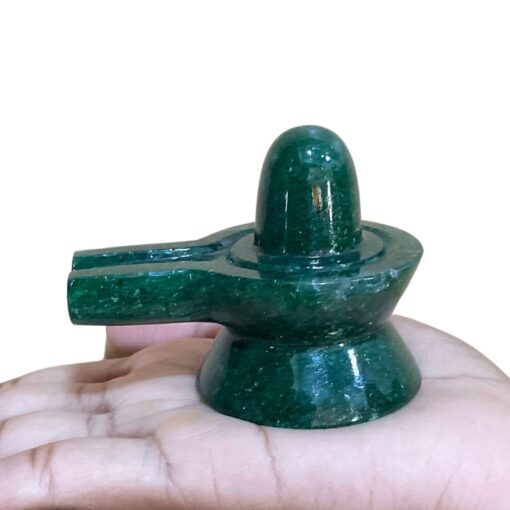 Original Green Jade Shivling - 2.75 Inches - (164 Grams)