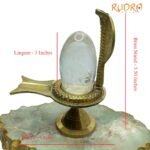Original Sphatik Lingam 200 Gms With Brass Stand