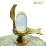 Original Sphatik Lingam 200 Gms With Brass Stand