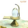 Original Sphatik Lingam 54 Gm With Brass Stand - 2 Inches 12 Original Sphatik Lingam 54 Gm With Brass Stand - 2 Inches