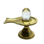 Original Sphatik Lingam With Brass Stand - 1 Inches - (10 Gram)