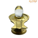 Original Sphatik Lingam With Brass Stand - 1 Inches - (10 Gram)