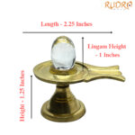 Original Sphatik Lingam With Brass Stand - 1 Inches - (10 Gram)