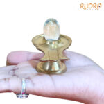 Original Sphatik Lingam With Brass Stand - 1 Inches - (10 Gram)