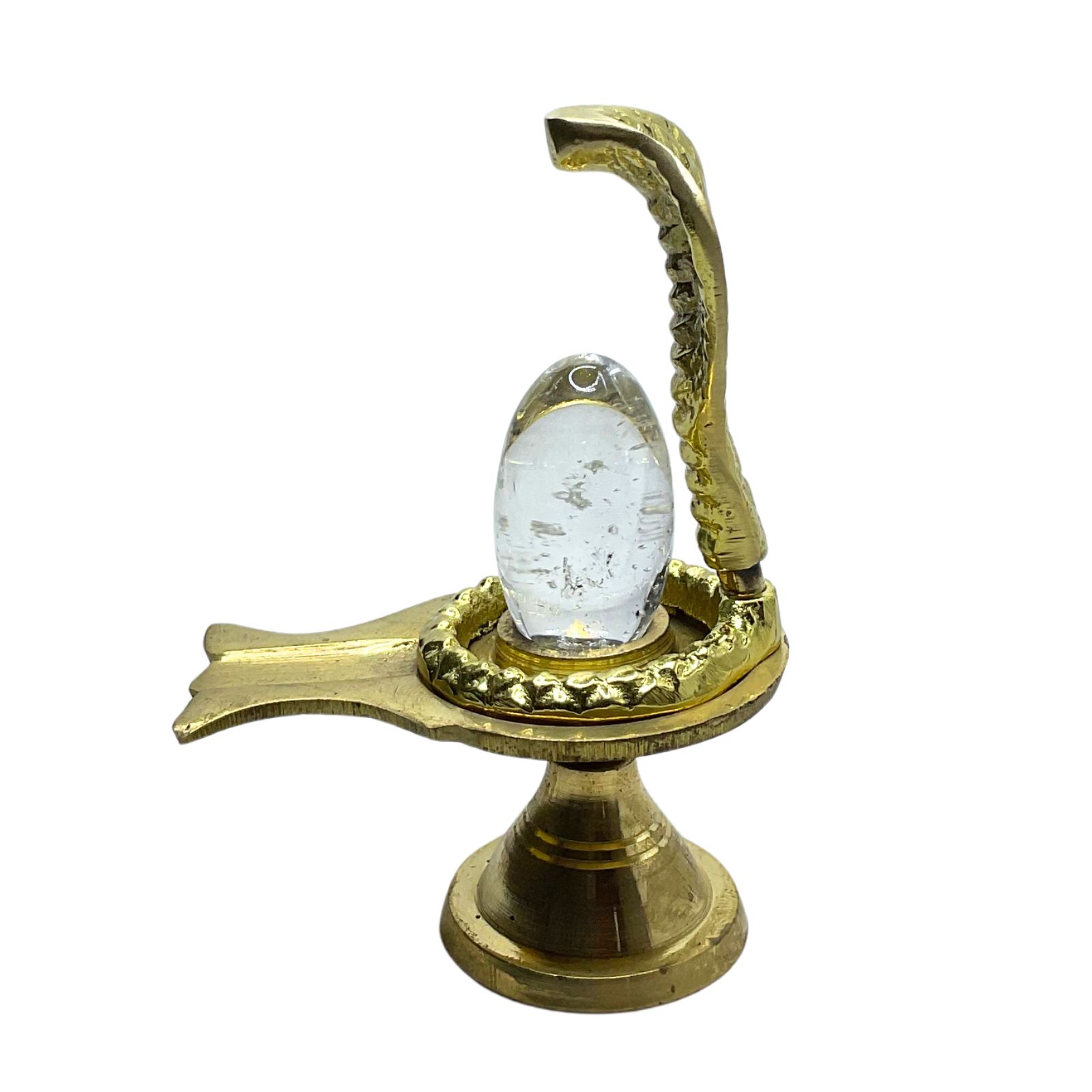 Original Sphatik Lingam With Brass Stand - 17 gram
