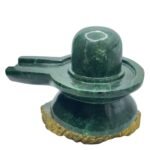 Pure Green Jade Margatha Shivling 6 Inches 5.214 Grams