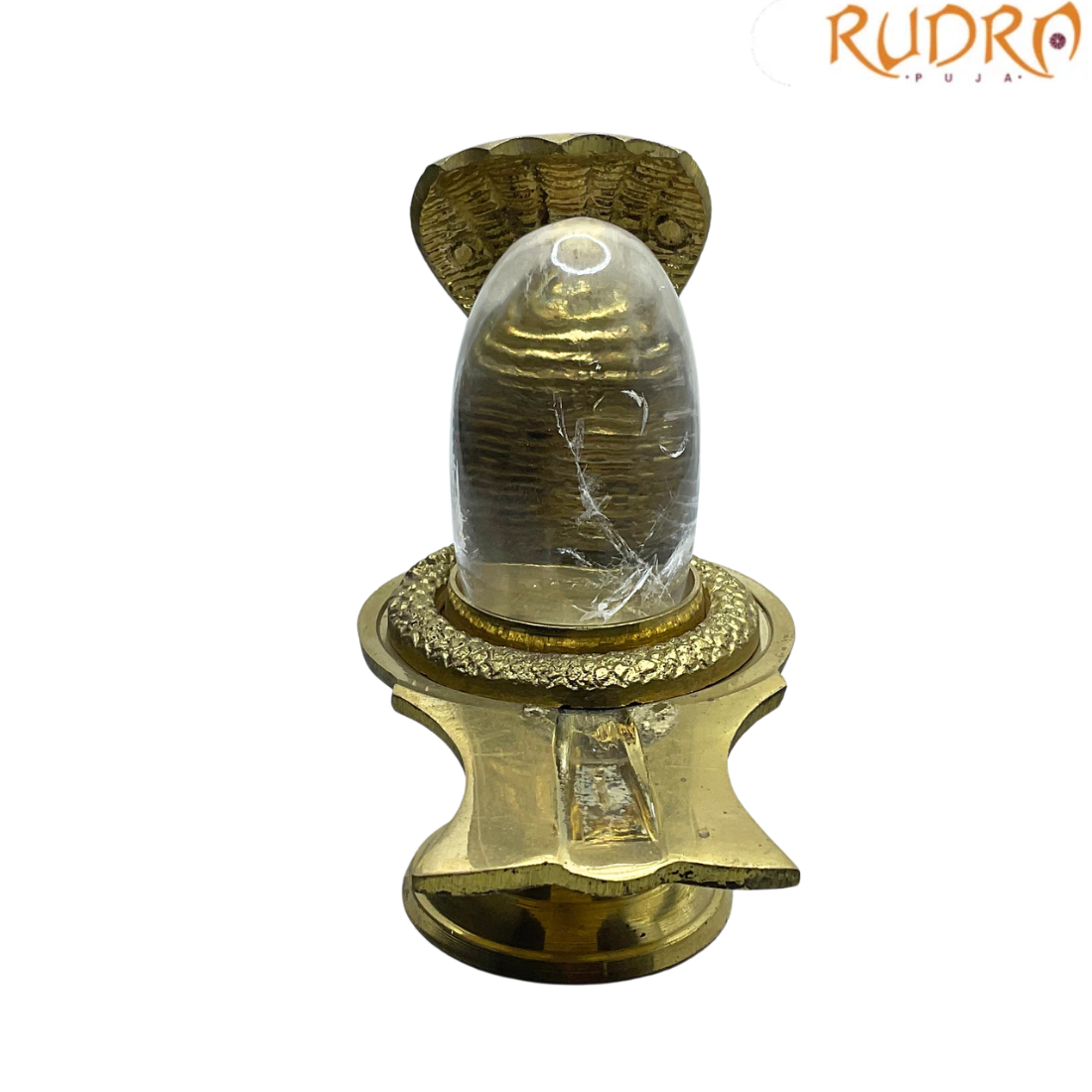 Pure Sphatik Lingam 150 Grams With Brass Stand