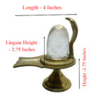 Pure Sphatik Lingam 150 Grams With Brass Stand
