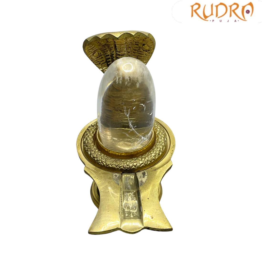 Pure Sphatik Lingam 150 Grams With Brass Stand