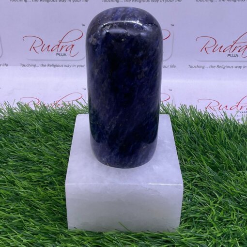 Sodalite Lingam With Quartz Stand 8.5 Inches 2782 Grams