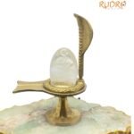 Sphatik Lingam 105 Gm With Brass Stand